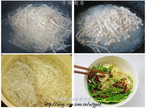 金针菇拌干豆腐丝的做法(切”豆腐丝又细又匀的秘诀)